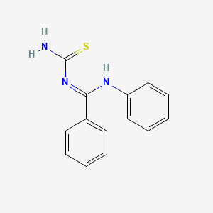 molecular formula C14H13N3S B2849965 1-(N-Phenylbenzimidoyl)Thiourea CAS No. 20800-33-3