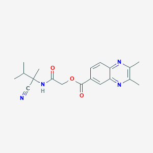molecular formula C19H22N4O3 B2849968 [(1-Cyano-1,2-dimethylpropyl)carbamoyl]methyl 2,3-dimethylquinoxaline-6-carboxylate CAS No. 871806-28-9