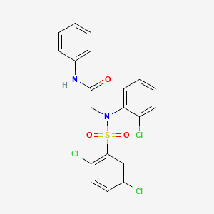 molecular formula C20H15Cl3N2O3S B2849973 2-{2-氯[(2,5-二氯苯基)磺酰]苯胺基}-N-苯基乙酰胺 CAS No. 337922-17-5