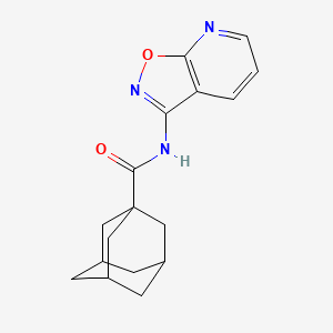 molecular formula C17H19N3O2 B2849975 adamantanyl-N-isoxazolo[5,4-b]pyridin-3-ylcarboxamide CAS No. 1021113-35-8