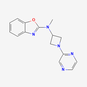 molecular formula C15H15N5O B2849982 N-Methyl-N-(1-pyrazin-2-ylazetidin-3-yl)-1,3-benzoxazol-2-amine CAS No. 2415564-39-3