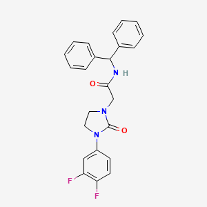 molecular formula C24H21F2N3O2 B2849992 N-benzhydryl-2-(3-(3,4-difluorophenyl)-2-oxoimidazolidin-1-yl)acetamide CAS No. 1251708-42-5