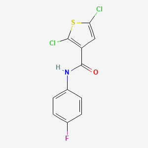 molecular formula C11H6Cl2FNOS B2849993 2,5-dichloro-N-(4-fluorophenyl)thiophene-3-carboxamide CAS No. 476627-51-7