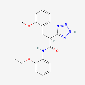 molecular formula C19H21N5O3 B2850013 N-(2-ethoxyphenyl)-3-(2-methoxyphenyl)-2-(2H-tetrazol-5-yl)propanamide CAS No. 483993-77-7