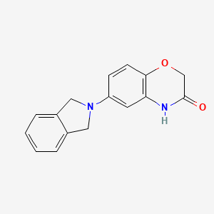 molecular formula C16H14N2O2 B2850017 6-(1,3-dihydro-2H-isoindol-2-yl)-2H-1,4-benzoxazin-3(4H)-one CAS No. 860650-36-8