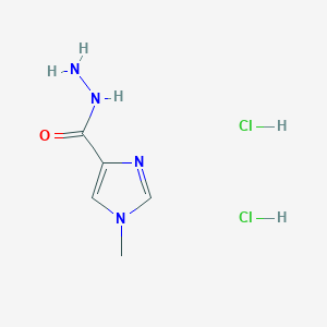molecular formula C5H10Cl2N4O B2850019 1-Methyl-1H-imidazole-4-carbohydrazide dihydrochloride CAS No. 2219373-55-2