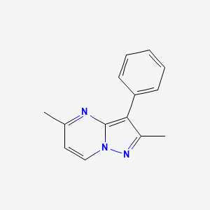 molecular formula C14H13N3 B2850024 2,5-二甲基-3-苯基吡唑并[1,5-a]嘧啶 CAS No. 1781423-38-8