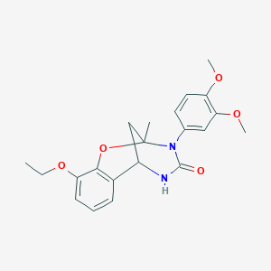 3-(3,4-dimethoxyphenyl)-10-ethoxy-2-methyl-5,6-dihydro-2H-2,6-methanobenzo[g][1,3,5]oxadiazocin-4(3H)-one
