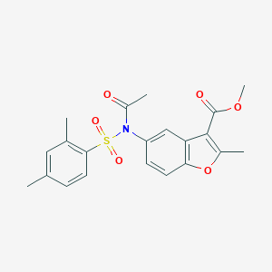 Methyl 5-{acetyl[(2,4-dimethylphenyl)sulfonyl]amino}-2-methyl-1-benzofuran-3-carboxylate