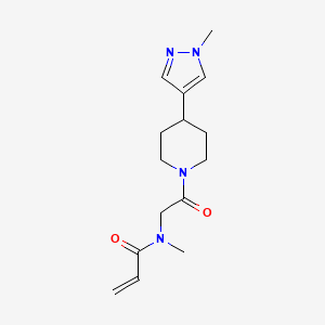 N-Methyl-N-[2-[4-(1-methylpyrazol-4-yl)piperidin-1-yl]-2-oxoethyl]prop-2-enamide