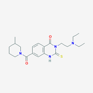 molecular formula C21H30N4O2S B2850042 3-(2-(diethylamino)ethyl)-7-(3-methylpiperidine-1-carbonyl)-2-thioxo-2,3-dihydroquinazolin-4(1H)-one CAS No. 403728-06-3
