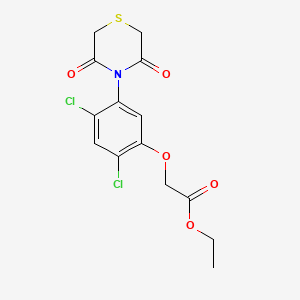 Ethyl 2-[2,4-dichloro-5-(3,5-dioxo-1,4-thiazinan-4-yl)phenoxy]acetate