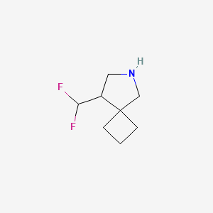 molecular formula C8H13F2N B2850061 8-(Difluoromethyl)-6-azaspiro[3.4]octane CAS No. 2386184-03-6