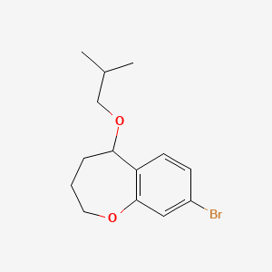 molecular formula C14H19BrO2 B2850063 8-Bromo-5-(2-methylpropoxy)-2,3,4,5-tetrahydro-1-benzoxepine CAS No. 2241140-19-0