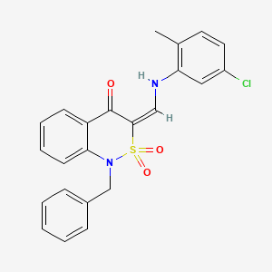 (3E)-1-benzyl-3-{[(5-chloro-2-methylphenyl)amino]methylene}-1H-2,1-benzothiazin-4(3H)-one 2,2-dioxide