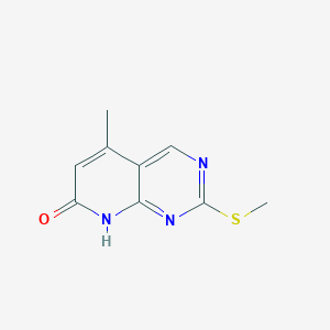 molecular formula C9H9N3OS B2850066 5-甲基-2-(甲硫基)吡啶并[2,3-d]嘧啶-7(8H)-酮 CAS No. 850628-76-1