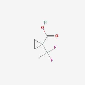 molecular formula C6H8F2O2 B2850072 1-(1,1-Difluoroethyl)cyclopropane-1-carboxylic acid CAS No. 1447944-38-8