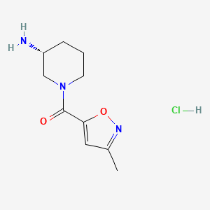 molecular formula C10H16ClN3O2 B2850077 (3R)-1-(3-methyl-1,2-oxazole-5-carbonyl)piperidin-3-amine hydrochloride CAS No. 1909293-97-5
