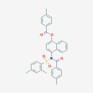 4-[[(2,4-Dimethylphenyl)sulfonyl](4-methylbenzoyl)amino]-1-naphthyl 4-methylbenzoate
