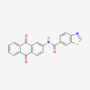 N-(9,10-dioxoanthracen-2-yl)-1,3-benzothiazole-6-carboxamide
