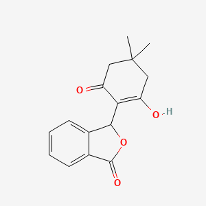 molecular formula C16H16O4 B2850084 3-(2-hydroxy-4,4-dimethyl-6-oxocyclohex-1-en-1-yl)isobenzofuran-1(3H)-one CAS No. 139484-19-8