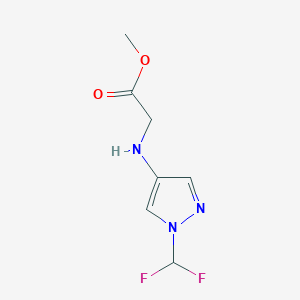 Methyl 2-[[1-(difluoromethyl)pyrazol-4-yl]amino]acetate