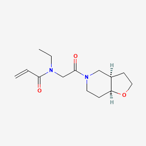 molecular formula C14H22N2O3 B2850098 N-[2-[(3Ar,7aS)-3,3a,4,6,7,7a-hexahydro-2H-furo[3,2-c]pyridin-5-yl]-2-oxoethyl]-N-ethylprop-2-enamide CAS No. 2361744-70-7