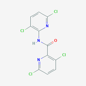 molecular formula C11H5Cl4N3O B2850106 3,6-dichloro-N-(3,6-dichloropyridin-2-yl)pyridine-2-carboxamide CAS No. 312922-45-5