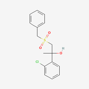 molecular formula C16H17ClO3S B2850122 1-(Benzylsulfonyl)-2-(2-chlorophenyl)-2-propanol CAS No. 339276-83-4