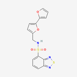 molecular formula C15H11N3O4S2 B2850130 N-([2,2'-bifuran]-5-ylmethyl)benzo[c][1,2,5]thiadiazole-4-sulfonamide CAS No. 2034491-16-0