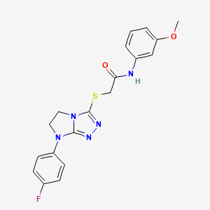 2-((7-(4-fluorophenyl)-6,7-dihydro-5H-imidazo[2,1-c][1,2,4]triazol-3-yl)thio)-N-(3-methoxyphenyl)acetamide