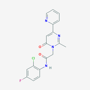 molecular formula C18H14ClFN4O2 B2850134 N-(2-chloro-4-fluorophenyl)-2-(2-methyl-6-oxo-4-(pyridin-2-yl)pyrimidin-1(6H)-yl)acetamide CAS No. 1251621-70-1