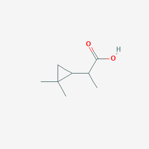molecular formula C8H14O2 B2850137 2-(2,2-Dimethylcyclopropyl)propanoic acid CAS No. 1520240-54-3