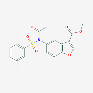 Methyl 5-{acetyl[(2,5-dimethylphenyl)sulfonyl]amino}-2-methyl-1-benzofuran-3-carboxylate