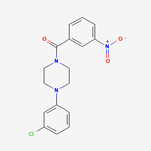 molecular formula C17H16ClN3O3 B2850143 [4-(3-Chloro-phenyl)-piperazin-1-yl]-(3-nitro-phenyl)-methanone CAS No. 329939-30-2