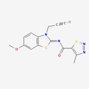 (Z)-N-(6-methoxy-3-(prop-2-yn-1-yl)benzo[d]thiazol-2(3H)-ylidene)-4-methyl-1,2,3-thiadiazole-5-carboxamide