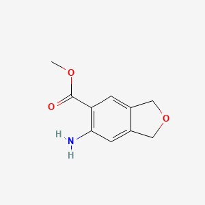molecular formula C10H11NO3 B2850151 6-Amino-1,3-dihydro-isobenzofuran-5-carboxylic acid methyl ester CAS No. 872625-35-9