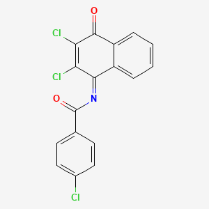 molecular formula C17H8Cl3NO2 B2850156 (Z)-4-chloro-N-(2,3-dichloro-4-oxonaphthalen-1(4H)-ylidene)benzamide CAS No. 314751-09-2