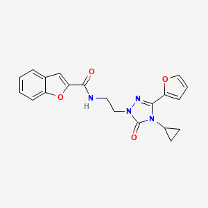 N-(2-(4-cyclopropyl-3-(furan-2-yl)-5-oxo-4,5-dihydro-1H-1,2,4-triazol-1-yl)ethyl)benzofuran-2-carboxamide