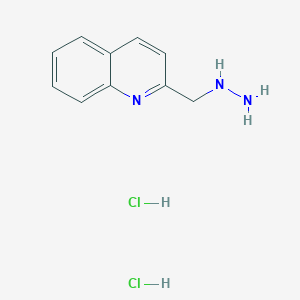 molecular formula C10H13Cl2N3 B2850161 2-(Hydrazinylmethyl)quinoline dihydrochloride CAS No. 2059970-35-1