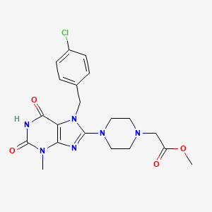Methyl 2-[4-[7-[(4-chlorophenyl)methyl]-3-methyl-2,6-dioxopurin-8-yl]piperazin-1-yl]acetate