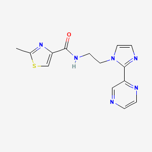 2-methyl-N-{2-[2-(pyrazin-2-yl)-1H-imidazol-1-yl]ethyl}-1,3-thiazole-4-carboxamide