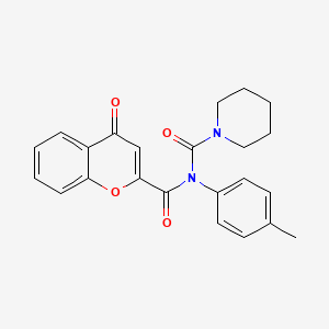N-(4-oxo-4H-chromene-2-carbonyl)-N-(p-tolyl)piperidine-1-carboxamide
