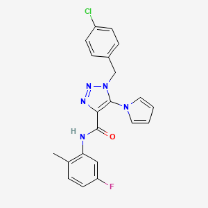 1-(4-chlorobenzyl)-N~4~-(5-fluoro-2-methylphenyl)-5-(1H-pyrrol-1-yl)-1H-1,2,3-triazole-4-carboxamide