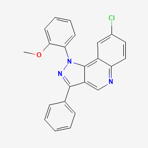 molecular formula C23H16ClN3O B2850188 8-chloro-1-(2-methoxyphenyl)-3-phenyl-1H-pyrazolo[4,3-c]quinoline CAS No. 901263-56-7