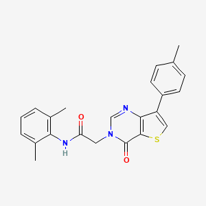 molecular formula C23H21N3O2S B2850196 N-(2,6-dimethylphenyl)-2-[7-(4-methylphenyl)-4-oxothieno[3,2-d]pyrimidin-3(4H)-yl]acetamide CAS No. 1207030-07-6
