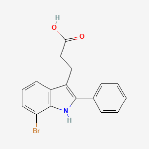 molecular formula C17H14BrNO2 B2850197 3-(7-bromo-2-phenyl-1H-indol-3-yl)propanoic acid CAS No. 2094894-85-4