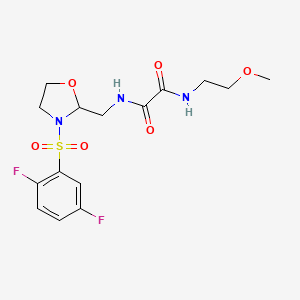 N1-((3-((2,5-difluorophenyl)sulfonyl)oxazolidin-2-yl)methyl)-N2-(2-methoxyethyl)oxalamide