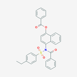 4-{Benzoyl[(4-ethylphenyl)sulfonyl]amino}-1-naphthyl benzoate