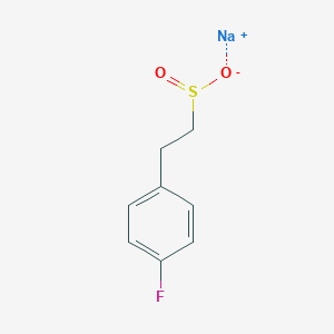 molecular formula C8H8FNaO2S B2850202 Sodium;2-(4-fluorophenyl)ethanesulfinate CAS No. 2138213-62-2